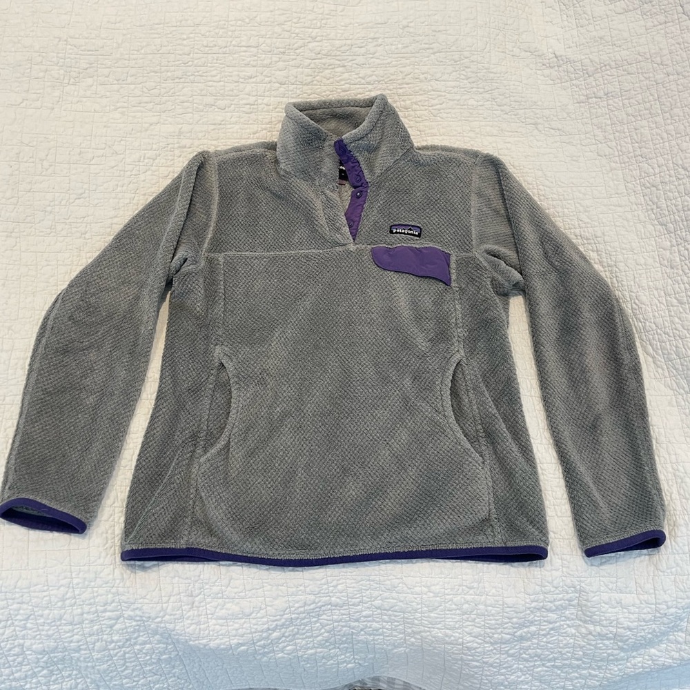 Patagonia Re-Tool Gray Snap-T Women's Pullover Fleece Medium
